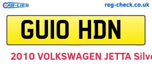 GU10HDN are the vehicle registration plates.