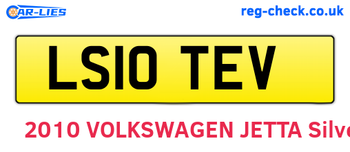 LS10TEV are the vehicle registration plates.