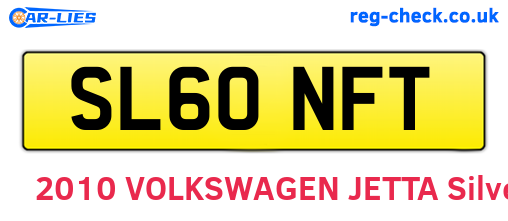 SL60NFT are the vehicle registration plates.