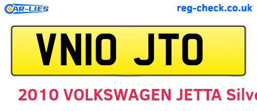 VN10JTO are the vehicle registration plates.