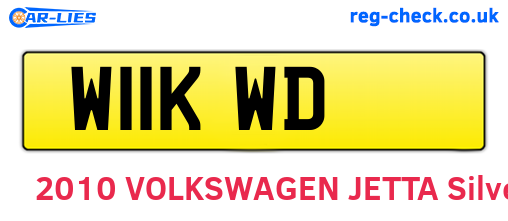 W11KWD are the vehicle registration plates.