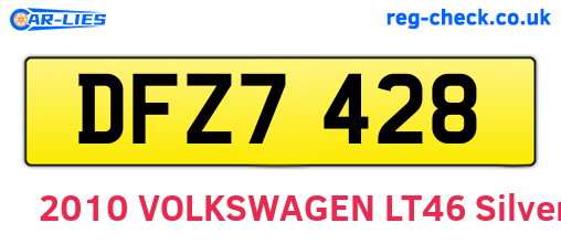 DFZ7428 are the vehicle registration plates.