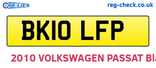 BK10LFP are the vehicle registration plates.