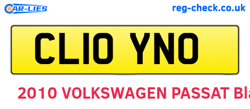 CL10YNO are the vehicle registration plates.