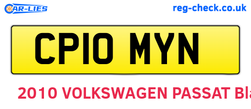 CP10MYN are the vehicle registration plates.