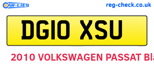 DG10XSU are the vehicle registration plates.