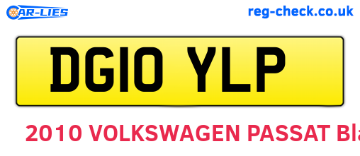 DG10YLP are the vehicle registration plates.