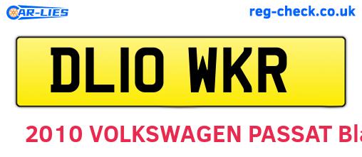 DL10WKR are the vehicle registration plates.