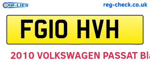 FG10HVH are the vehicle registration plates.
