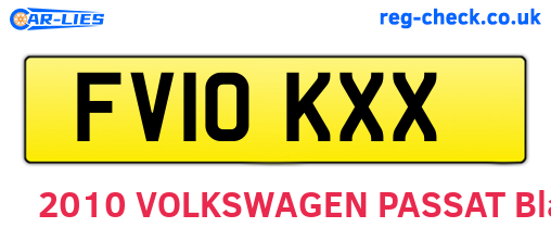 FV10KXX are the vehicle registration plates.