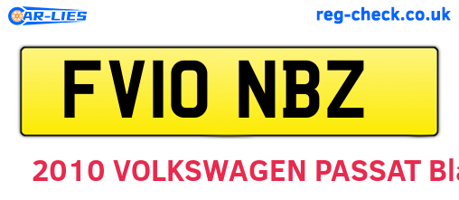 FV10NBZ are the vehicle registration plates.