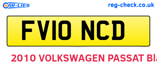 FV10NCD are the vehicle registration plates.
