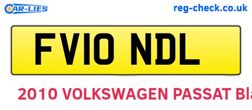 FV10NDL are the vehicle registration plates.