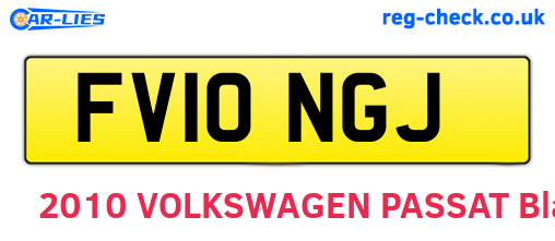 FV10NGJ are the vehicle registration plates.