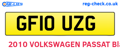 GF10UZG are the vehicle registration plates.