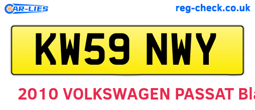 KW59NWY are the vehicle registration plates.