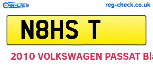 N8HST are the vehicle registration plates.