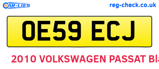 OE59ECJ are the vehicle registration plates.
