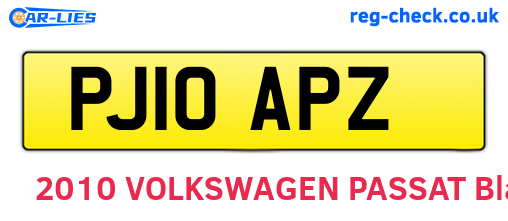 PJ10APZ are the vehicle registration plates.
