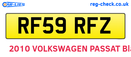RF59RFZ are the vehicle registration plates.