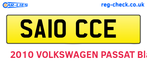 SA10CCE are the vehicle registration plates.