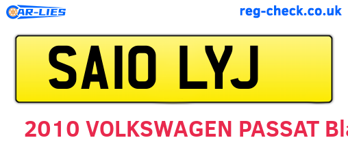 SA10LYJ are the vehicle registration plates.