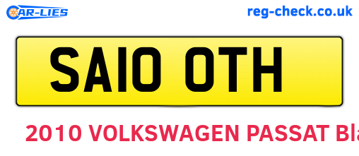 SA10OTH are the vehicle registration plates.