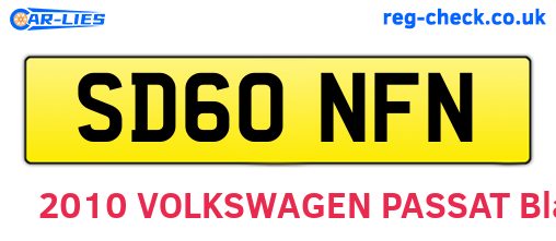 SD60NFN are the vehicle registration plates.