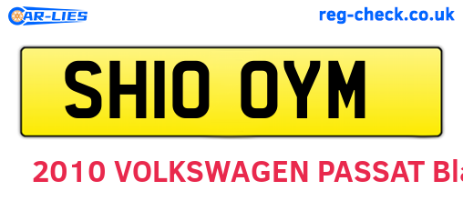 SH10OYM are the vehicle registration plates.