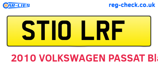 ST10LRF are the vehicle registration plates.