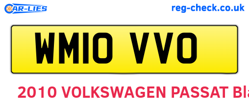 WM10VVO are the vehicle registration plates.