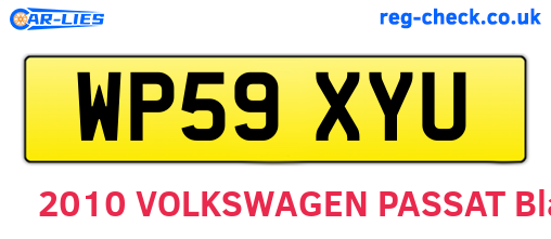 WP59XYU are the vehicle registration plates.
