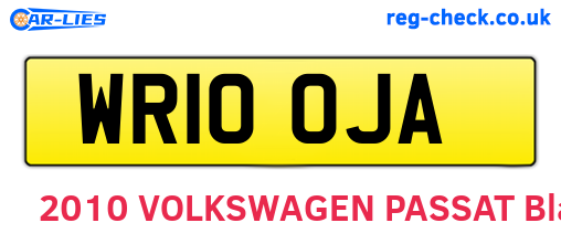 WR10OJA are the vehicle registration plates.