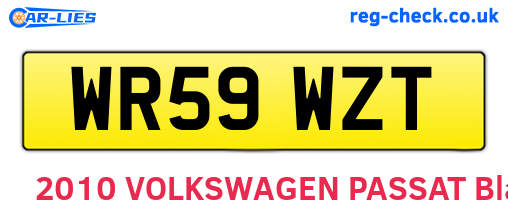 WR59WZT are the vehicle registration plates.