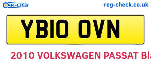 YB10OVN are the vehicle registration plates.