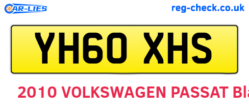 YH60XHS are the vehicle registration plates.