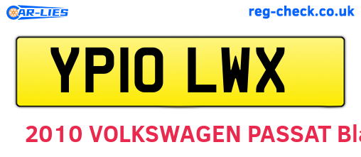 YP10LWX are the vehicle registration plates.