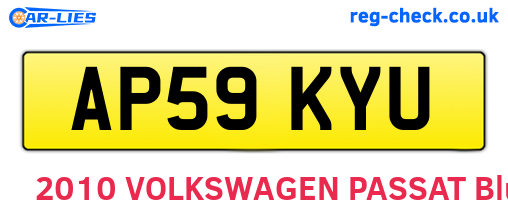 AP59KYU are the vehicle registration plates.