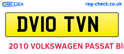 DV10TVN are the vehicle registration plates.