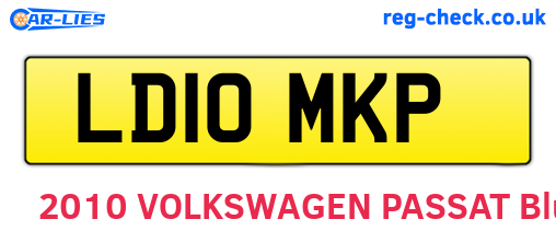 LD10MKP are the vehicle registration plates.