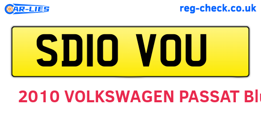 SD10VOU are the vehicle registration plates.