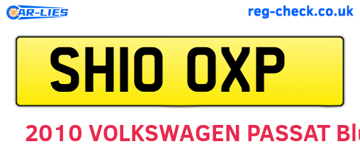 SH10OXP are the vehicle registration plates.