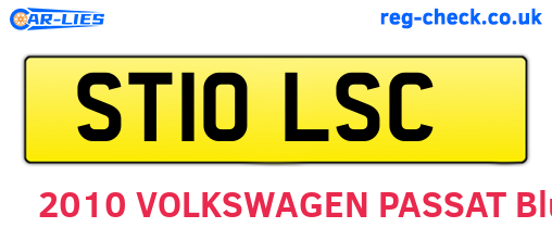 ST10LSC are the vehicle registration plates.