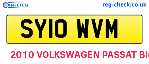 SY10WVM are the vehicle registration plates.
