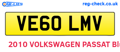 VE60LMV are the vehicle registration plates.