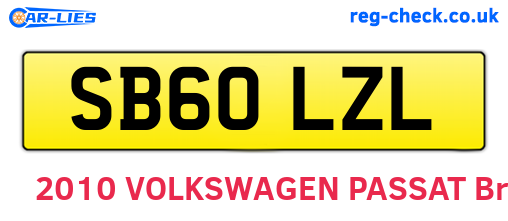 SB60LZL are the vehicle registration plates.