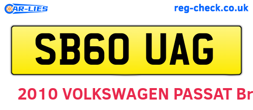 SB60UAG are the vehicle registration plates.