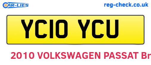 YC10YCU are the vehicle registration plates.