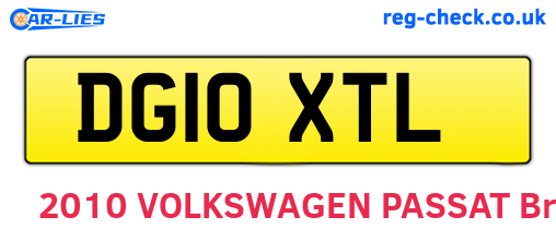 DG10XTL are the vehicle registration plates.