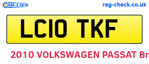 LC10TKF are the vehicle registration plates.